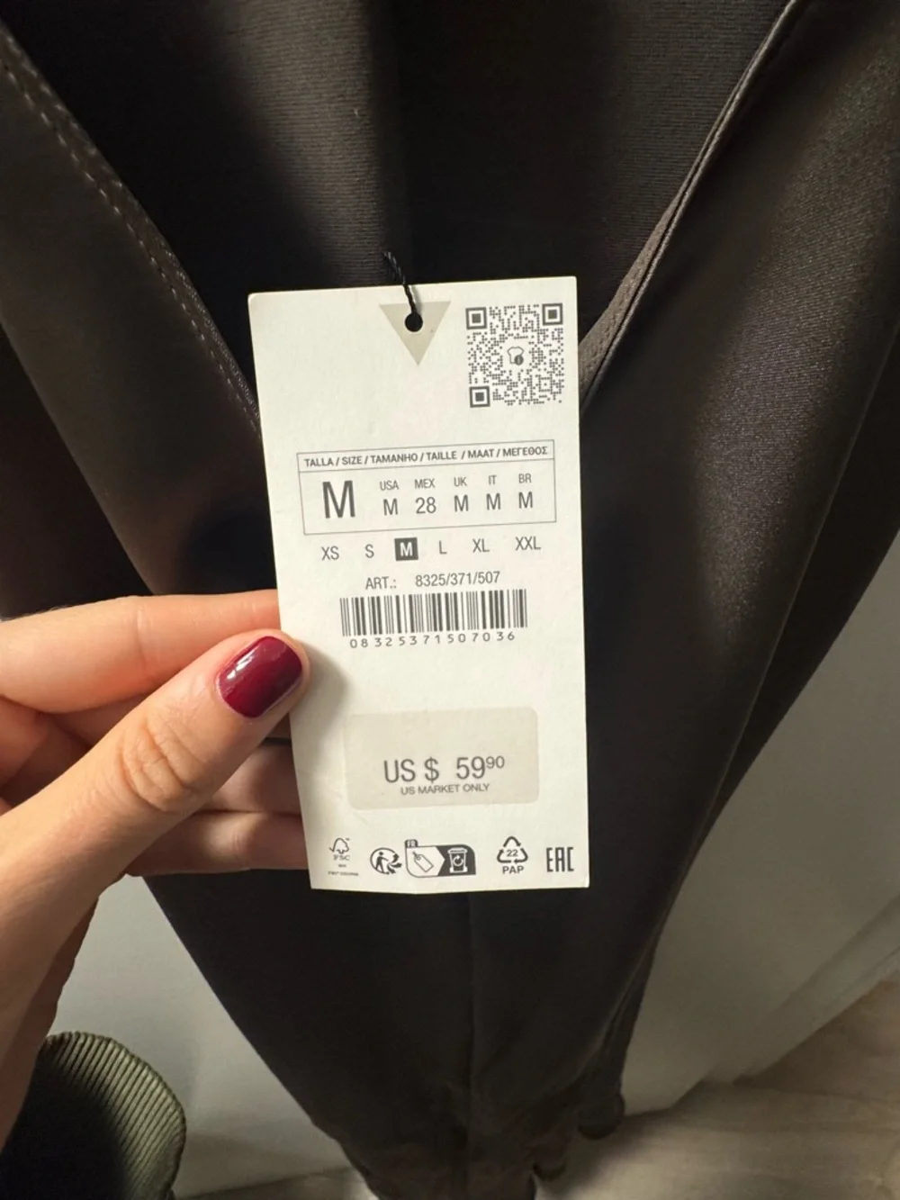 Zara Charcoal Satin Backless Slip Dress - Picture 3 of 4